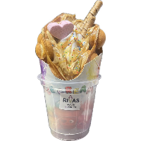 وافل کارامل بادام  زمینی